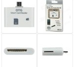 Adaptador OTG BLANCO USB Lector Tarjetas SD MicroSD TF Galaxy S2 S3 S4 Note 2